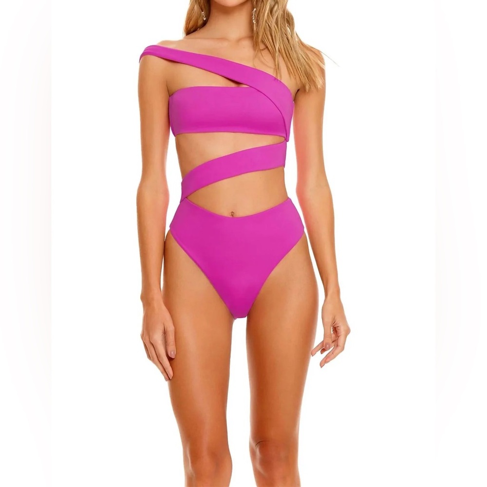 Agua Bendita Irisha Pink Cutout One-Piece Swimsuit | Size M | NWOT
